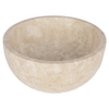 Differnz Boomer Vasque à poser - 21x12cm - rond - Marbre - Beige SW1405342