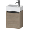 Duravit Ketho.2 Wastafelonderbouwkast - met 1 deur - 36.4x23.8x44cm rechts - met greep antraciet - eiken terra mat SW772061