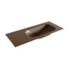 Mondiaz BIG small Rust solid surface inbouw wastafel 110cm rechts SW428959 Mondiaz BIG small Rust solid surface inbouw wastafel 110cm rechts SW428959