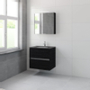 Bruynzeel Miko badmeubelset 66.5x71x51cm 1 kraangat 1 wasbak 2 lades met spiegelkast met softclose zwart eiken SW384571 Bruynzeel Miko badmeubelset 66.5x71x51cm 1 kraangat 1 wasbak 2 lades met spiegelkast met softclose zwart eiken SW384571