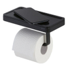 Geesa Frame Toiletrolhouder met planchet Zwart SW399670