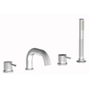 Plieger Roma Pièce de garniture pour mitigeur de bain 4 trous avec bec et douchette chrome brossé SW444168 Plieger Roma Pièce de garniture pour mitigeur de bain 4 trous avec bec et douchette chrome brossé SW444168