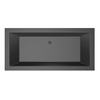 Xenz Society Duobad - 190x90x53 - afvoer Midden - acryl - ebony SW103319