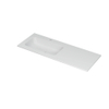 Ink Aspekt lavabo - 120x45x1.5cm - vasque à gauche - 1 trou de robinet - blanc mat SW439559