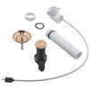 GROHE bonde clic-clac - combinaison avec trop-plein - bouchon-filtre - Warm sunset brossé (bronze mat) SW1408345