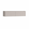 H&R Badmeubelen Juice Wastafelonderkast - 180x45x40cm - rechterhoek afgerond - 2 lades - geïntegreerde greep - beige mat SW1110631