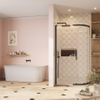 Crosswater Asura porte de douche - 120x80x200cm - porte pivotante - poignée cannelée - noir mat SW1382367