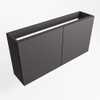 Mondiaz FOWY Meuble sous lave-mains - 80x22x50cm - 2 portes - push to open - softclose - Dark Grey SW1016888