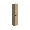 Thebalux Hoge kast 165x35x29 2x dichte deur 1x greeplijst mat zwart links draaiend t.b.v. Type 1/3/5/9 SW837916