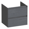 BRAUER Inspire meuble sous-lavabo 60 2 tiroirs softclose - sans poignées - 1 découpe pour siphon - Timber Grey SW1200693