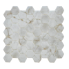 The Mosaic Factory Valencia - Carrelage mosaïque - 30x30cm - carrelage mural et sol - Hexagonal - verre recyclé - Bianco Marble Print mat SW1102485