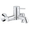 Grohe Start Classic Robinet de bain mural avec inverseur et raccords Chrome SW206983 Grohe Start Classic Robinet de bain mural avec inverseur et raccords Chrome SW206983