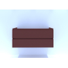 H&R Badmeubelen Infinity Wastafelonderkast - 120x44.8x55cm - 3D-front - 2 lades - sifonuitsparing rechts - greeploos - terra mat SW873426