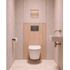 QeramiQ Dely Toiletset - 36.3x51.7cm - diepspoel - rimless - Geberit UP320 inbouwreservoir - softclose toilet zitting - 35mm - bedieningsplaat mat antraciet - ronde knoppen - glans wit SW1222089