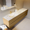 Mondiaz VICA-DLUX ensemble de meuble de salle de bain - 200cm - meuble sous-vasque oro - 4 tiroirs - lavabo encastré cloud gauche - 1 trou de robinet - version haute de 60cm - glace SW1088246