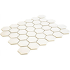 La Mosaic Factory London carreau mosaïque - 28,2x32,1cm - carrelage mural et de sol - Hexagone/Hexagone - Porcelaine Super White Mat SW62250