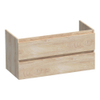 BRAUER Joy meuble sous-lavabo - 100x46x50cm - 2 tiroirs softclose - sans poignée - 1 découpe pour siphon - Forest Wheat SW1200998