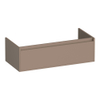BRAUER Hope meuble de salle de bains pour lavabo - 99x30x45.5cm - 1 tiroir softclose sans poignée - 1 découpe pour siphon - moka mat SW1200472