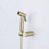 Fortifura Calvi ensemble bidet - douchette - tuyau de 150 cm - support – Laiton brossé SW1123165