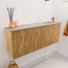 Mondiaz JOYA-DLUX 100cm toiletmeubel - kleur Oak - Wastafel FAYE positie Rechts 1 kraangat kleur Opalo. SW1422129