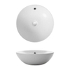 Crosswater Castellon Vasque à poser - 43x43x14.8cm - rond - sans trop-plein - céramique - blanc mat SW487150