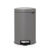 Brabantia NewIcon Pedaalemmer - 12 liter - kunststof binnenemmer - mineral concrete grey SW767508