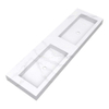 BRAUER Coral lavabo - 160x46x10cm - 2 lavabos - 0 trous de robinet - composite - aspect marbre - Calacatta Gold SW1419161