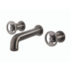 Crosswater Union WastafelKraan inbouw - inclusief inbouwdeel - 3-gats - wandgemonteerd - geborsteld zwart chroom SW968266