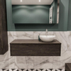 MONDIAZ LUSH 120cm badmeubel dark brown 1 lades wastafel BARCO rechts 1 kraangat SW409571 MONDIAZ LUSH 120cm badmeubel dark brown 1 lades wastafel BARCO rechts 1 kraangat SW409571