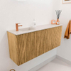 Mondiaz JOYA-DLUX 101.6cm toiletmeubel - ronding rechts kleur Oak - Wastafel FAYE positie Links 1 kraangat kleur Meli. SW1423988