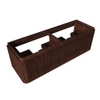 Saniclass Terra Edge Wastafelonderkast- 140cm - ribbel - 2 lades - afgeronde hoeken - kastanje (walnoot) SW1449117