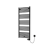 Plieger Elba Electrical Elektrische Designradiator - 146.2x50cm - met thermostaat - 700w - mat zwart SW1221757
