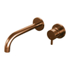 Brauer Copper Edition inbouw wastafelmengkraan met gebogen uitloop links en rozetten model B1 Koper geborsteld PVD SW374461 Brauer Copper Edition inbouw wastafelmengkraan met gebogen uitloop links en rozetten model B1 Koper geborsteld PVD SW374461
