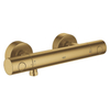 GROHE Grohtherm 1000 Cosmopolitan M Mitigeur thermostatique douche avec raccords EcoJoy et poignée de débit et bouton Eco Brushed Cool Sunrise SW98748 GROHE Grohtherm 1000 Cosmopolitan M Mitigeur thermostatique douche avec raccords EcoJoy et poignée de débit et bouton Eco Brushed Cool Sunrise SW98748