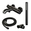 Brauer Black Edition Robinet baignoire thermostatique mural avec ensemble douchette noir mat SW504133 Brauer Black Edition Robinet baignoire thermostatique mural avec ensemble douchette noir mat SW504133