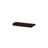 INK Concept R Plan vasque - 40x22x1.7cm - pour meuble de lave-mains arrondi à gauche - MFC - Dark veneer SW1406281