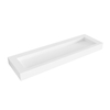Mondiaz AVON wastafel - 150x46x12cm - wasbak midden - zonder kraangat - talc (wit) SW424261
