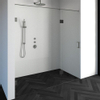 Saniclass Create douchedeur 200x200cm 2-delig profielloos met antikalk en 8mm veiligheidsglas geborsteld RVS SW223813 Saniclass Create douchedeur 200x200cm 2-delig profielloos met antikalk en 8mm veiligheidsglas geborsteld RVS SW223813