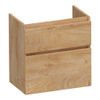 BRAUER Delight wastafelonderkast ondiep - 60x39x60cm - 2 softclose lades - greeploos - 1 sifon uitsparing - Forest Tan SW1199454