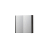 INK SPK2 spiegelkast – 80x74x14 cm – 2 deuren, dubbelzijdige spiegeldeuren – Houtskool Eiken SW353405