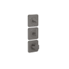 Hansgrohe Axor Citterio C afbouwdeel v. inbouw douchekraan thermostatisch v. 3 functiesbrushed black chrome SW1152071