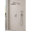 GROHE SmartControl set de douche pluie - 31x31cm - carré - thermostatique - bras mural 43cm - douchette 3 jets - avec bec de bain - chrome (inox) SW1208389