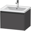 Duravit Ketho 2 wastafelonderbouwkast met 1 lade 63.4x45.5x44cm met greep antraciet grafiet mat SW772425