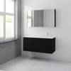 Bruynzeel Matera badmeubelset 56.5x120x50cm 1 kraangat 1 wasbak 4 lades met spiegelkast met softclose composite zwart eiken SW384417 Bruynzeel Matera badmeubelset 56.5x120x50cm 1 kraangat 1 wasbak 4 lades met spiegelkast met softclose composite zwart eiken SW384417