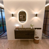 Mondiaz CIRO-DLUX Ensemble de meubles de salle de bains - 110x45x50cm - Lavabo solid surface Lava - 1 vasque à gauche - 1 trou de robinet - 2 tiroirs - Shadow SW1532264