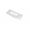INK Reflekt wastafel - 100x40x1.5cm polystone midden met 1 kraangat - mat wit SW955971
