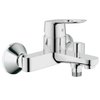 Grohe Bau Loop badkraan met omstel en koppelingen met open greep chroom SW47045 Grohe Bau Loop badkraan met omstel en koppelingen met open greep chroom SW47045