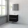Bruynzeel Miko badmeubelset 66x81x51cm 1 kraangat 1 wasbak 2 lades met spiegelkast met softclose zwart eiken SW384532 Bruynzeel Miko badmeubelset 66x81x51cm 1 kraangat 1 wasbak 2 lades met spiegelkast met softclose zwart eiken SW384532