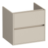 BRAUER Adore meuble sous-lavabo - 60x46x55cm - 2 tiroirs à fermeture douce - sans poignées - 1 découpe pour siphon - beige mat SW1198350