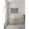 Bruynzeel Combo badmeubelset 90x45cm 1 wasbak 2 lades met spiegel met softclose ceramic natuur eiken SW383563 Bruynzeel Combo badmeubelset 90x45cm 1 wasbak 2 lades met spiegel met softclose ceramic natuur eiken SW383563